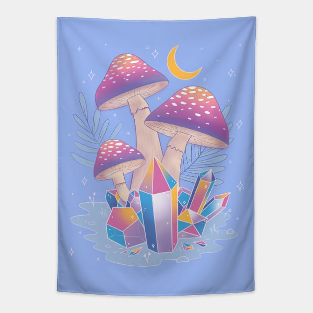 Night Mushrooms Tapestry by ninocflores