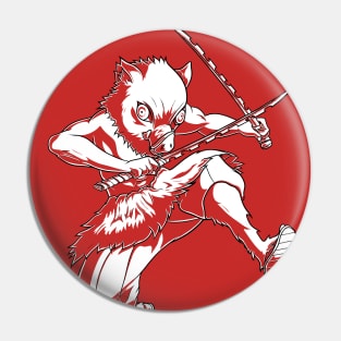 Demon Slayer Inosuke Hashibira Action Custom Color Pin