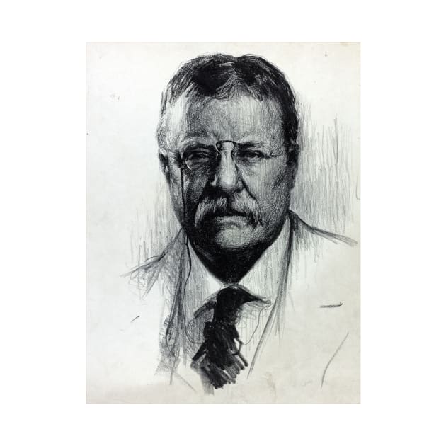 Vintage President Theodore Teddy Roosevelt Portrait by pdpress