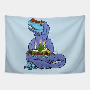 Holidinos - Yutyrannus Yule Log Tapestry