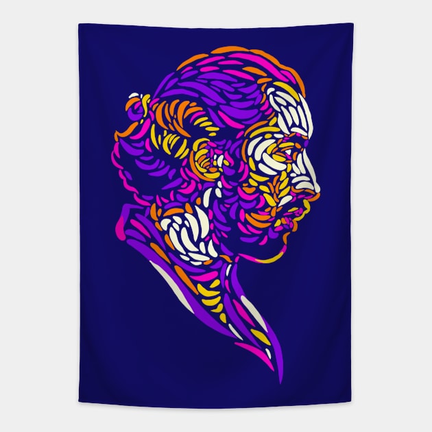 Lomepal abstract portrait Tapestry by BAJAJU