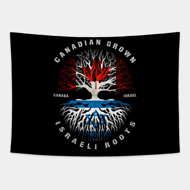 Canadian Grown Israeli Roots Israel Flag Canada Flag Premium Tapestry by heart teeshirt