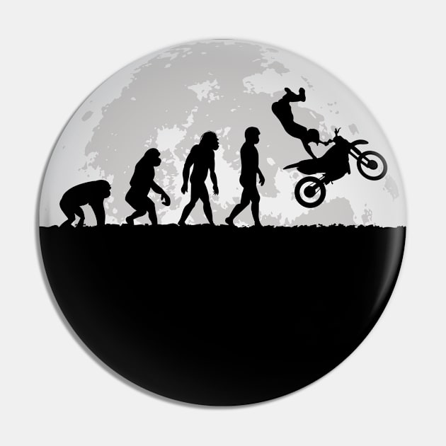 Motocross Evolution Moon Pin by Shirtbubble