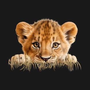 Lion Cub A Gaze across the Savannah T-Shirt