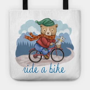 Bear On A Bike Tote