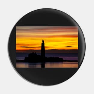 St marys lighthouse sunrise Pin