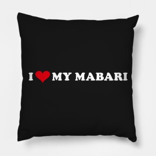 I Love My Mabari (White) Pillow