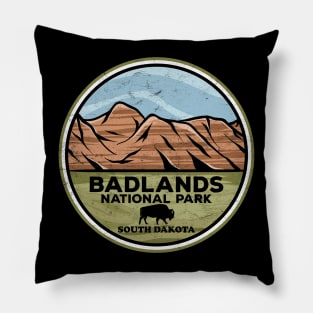 Badlands National Park South Dakota Bison Nature Pillow