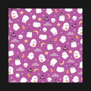 Cute Ghosts Pattern T-Shirt