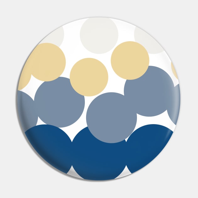 Blue and Yellow Dots Pin by Kelliboo