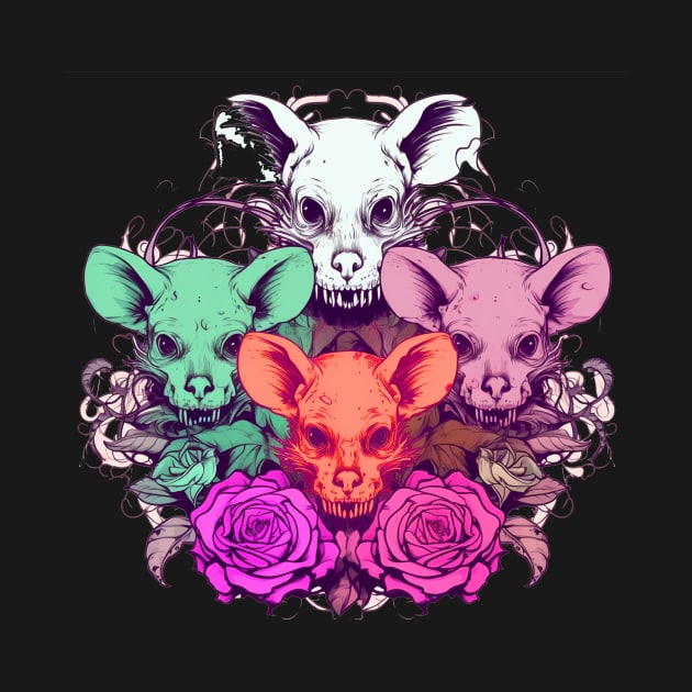 Wiccan Magical Rats with Roses Potion by TOKEBI