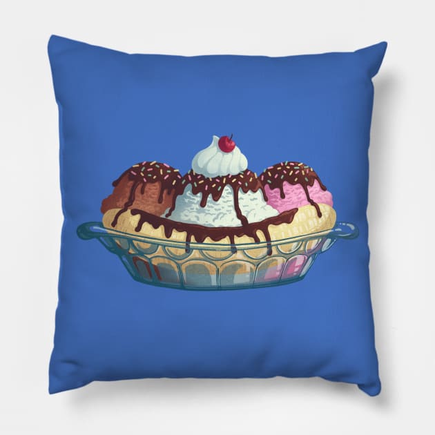 Banana Split Pillow by Abbilaura