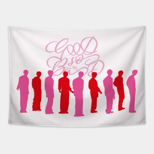 silhouette design inspired by the group zerobaseone in the era good so bad Tapestry