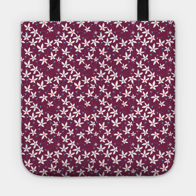 Maroon & White Floral Pattern