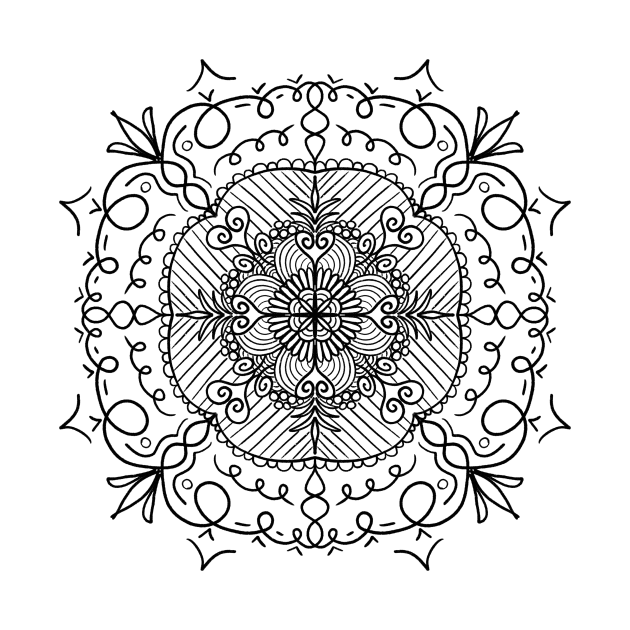 Flowers & Hearts Mandala by nathalieaynie