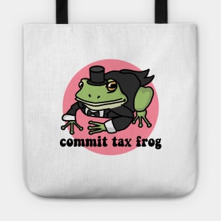 Commit Tax Frog Sticker - Pink Tote