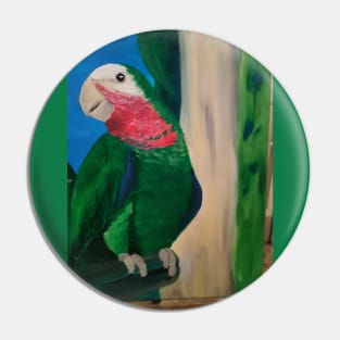 Bahama Green Parrot Pin