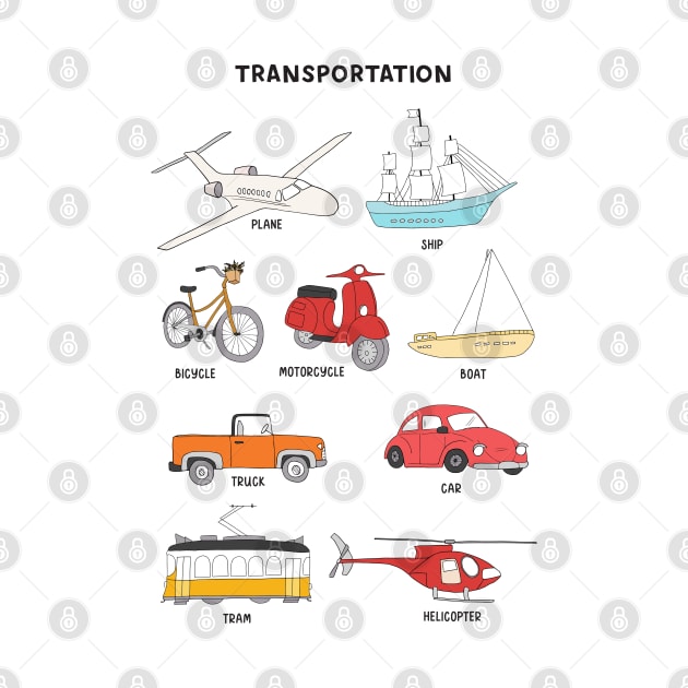 Transportation drawings for Kids by hwprintsco