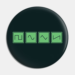 Synthesizer Waveforms Green Pin