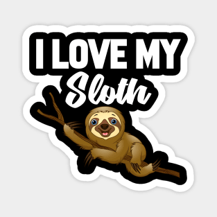 I Love My Sloth Magnet