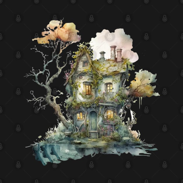 Goblincore house creepy cute house by Mimeographics