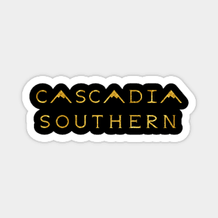 Cascadia Southern Logo - Gold Magnet