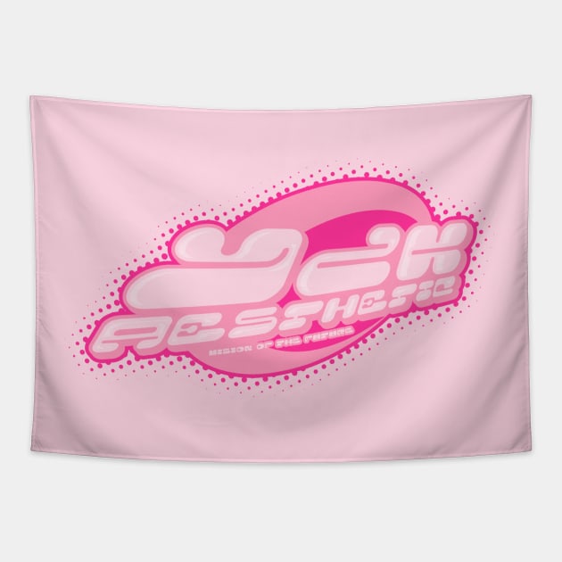 y2k aesthetic PINK Tapestry by Y2kenthusiast