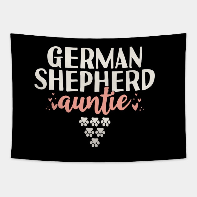 German Shepherd Auntie Gift Tapestry by Tesszero