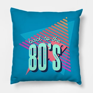 80's Retro Fashion T-Shirt - Bold Back To The 80's Print, Iconic Party Wear, Great for Retro-Themed Events & Gifts Pillow