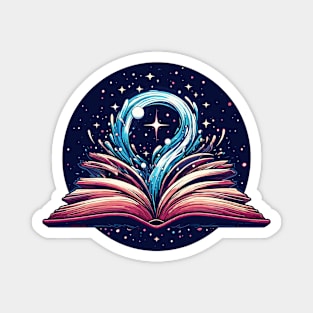 Reading Magical Book Magnet