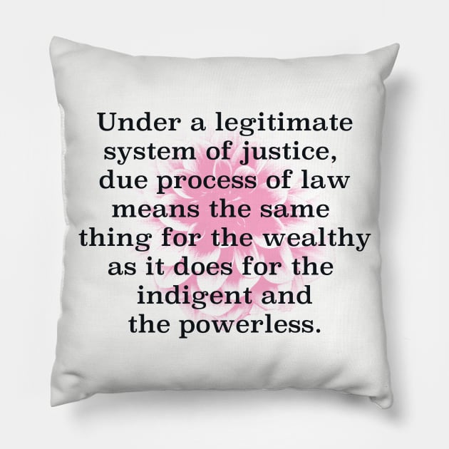 Due Process Pillow by ericamhf86