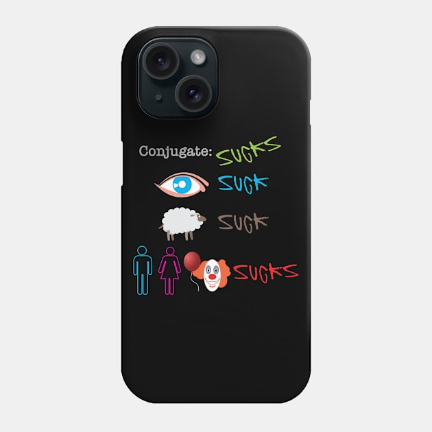 Conjugate: Sucks Phone Case by SnarkSharks