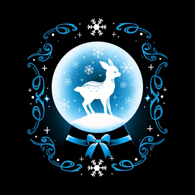 Snow Globe Deer by Vallina84