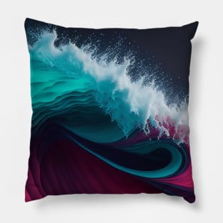 Beautiful Color mix Wave Design. Pillow