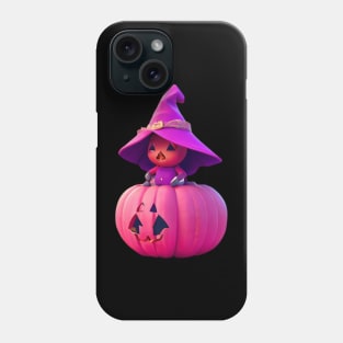 Halloween pink pumpkin Phone Case