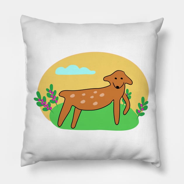 Dog. Lovely pet. Animal. Interesting design, modern, interesting drawing. Hobby and interest. Concept and idea. Pillow by grafinya