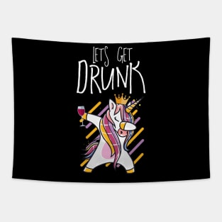 Drunk Unicorn Drinking Team Tapestry