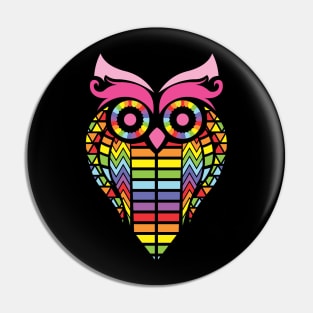 Rainbow Owl Pin