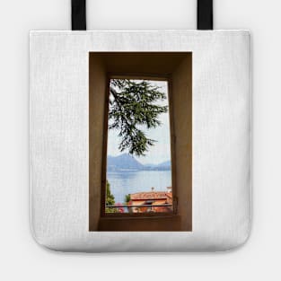 A Pine Branch over the Red roof through the Window 2011 Tote