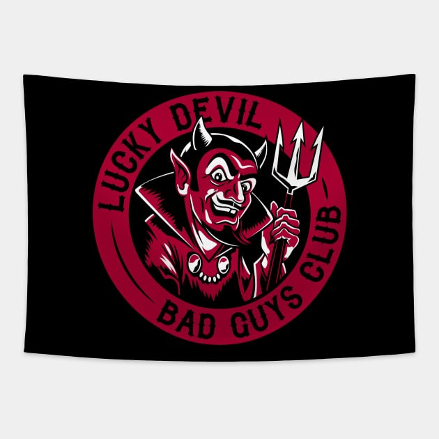 Lucky Devil - Bad Guys Club - Retro Tapestry by Nemons