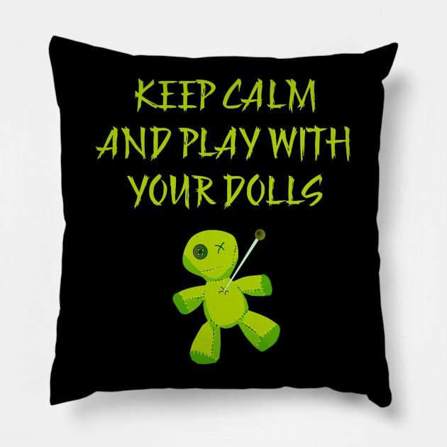 Play With Your Dolls Cheeky Witch Pillow by Cheeky Witch