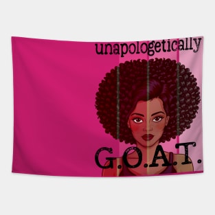 Pink Black History Month Unapologetically GOAT Black Pride Tapestry