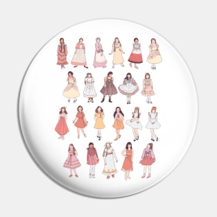 American Gals in Spring Pin