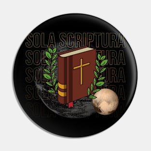 Sola Scriptura moon and bible simple Pin