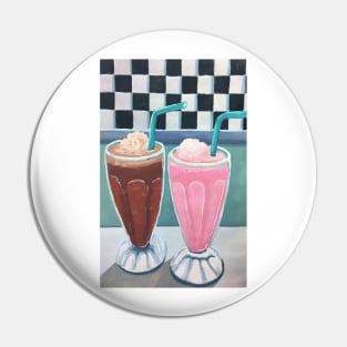 Milkshakes gouache painting Pin