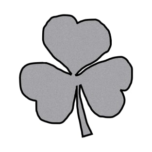 Small Silver Shamrock for St Patricks Day T-Shirt