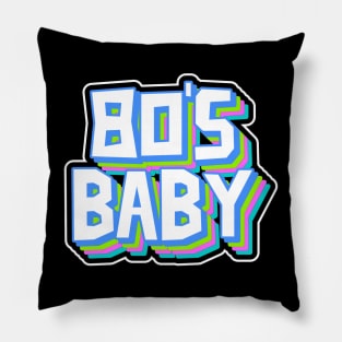 Retro 80s Baby Pillow