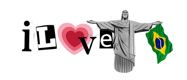 I Love Brazil Christ The Redeemer By Abby Anime(c) Kids T-Shirt by Abby Anime