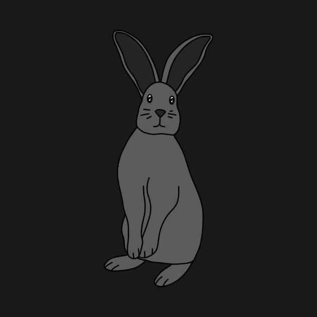 Gray Bunny by Kelly Louise Art