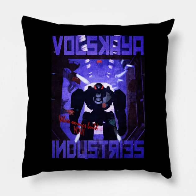 Volskaya Industries Vintage Travel Poster Pillow by SLAPAPOW